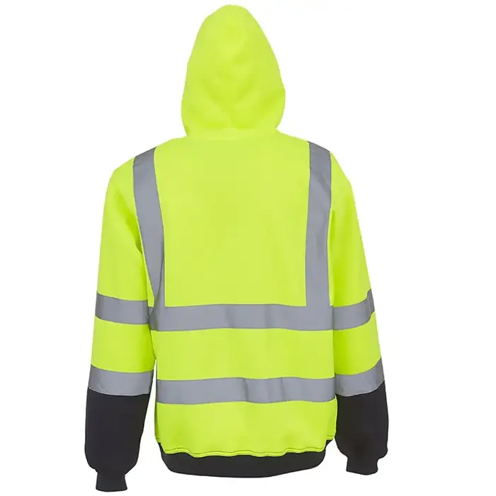 Hi Vis – sweat à capuche avec poche pour homme, haut à cordon de serrage, pour travaux de Construction, urgence sur la route