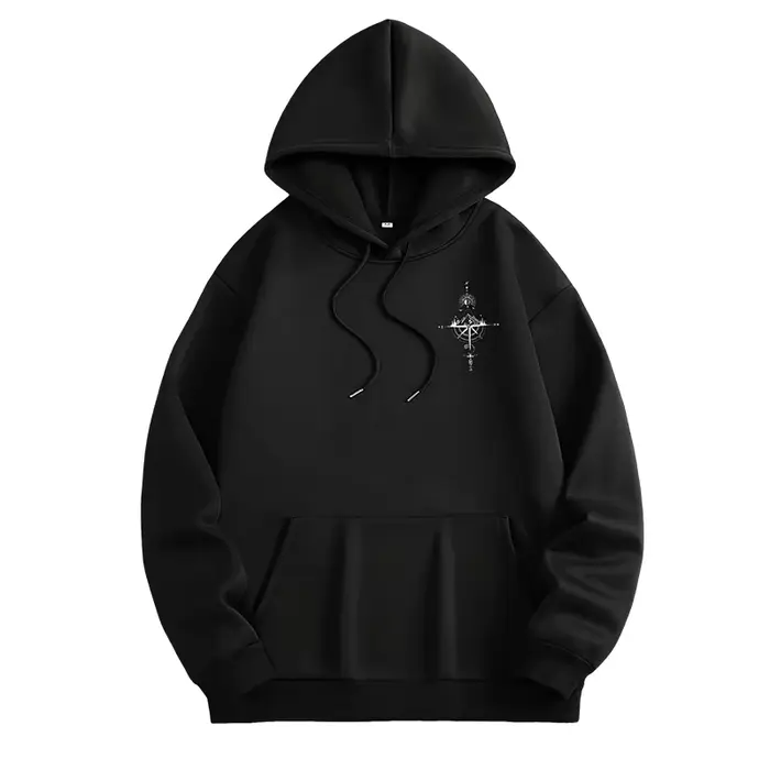 Sweat à capuche imprimé boussole Vintage pour hommes