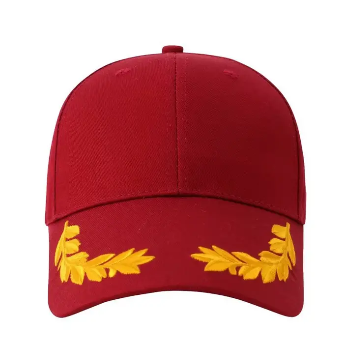 Casquette de baseball en point de blé - Chapeau de soleil en coton à 6 panneaux avec boucle en laito