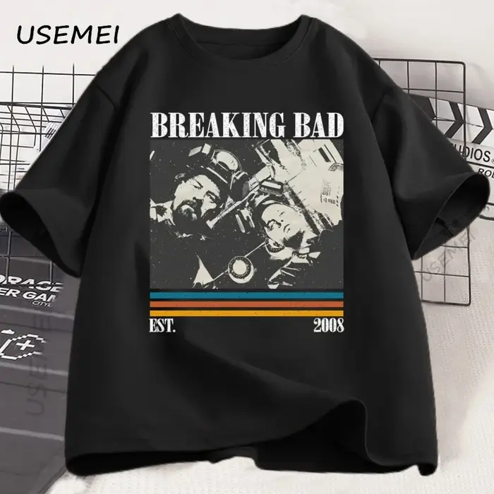 Breaking Bad T-Shirt décontracté à manches courtes Vintage T-Shirt mode T-Shirt coton ample surdimen