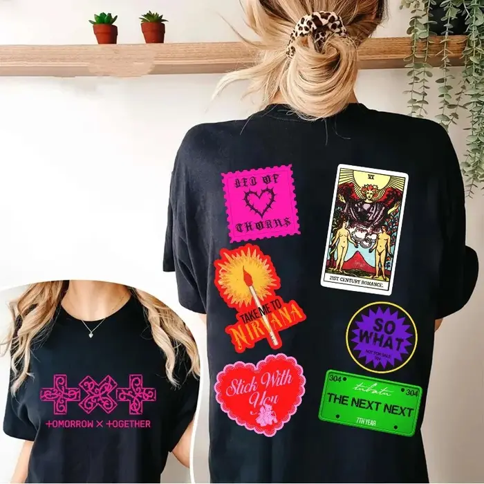 TXT 7th Year: A Moment of Stillness in the Thorns Shirt T-shirt d'été unisexe en coton ample et respirant