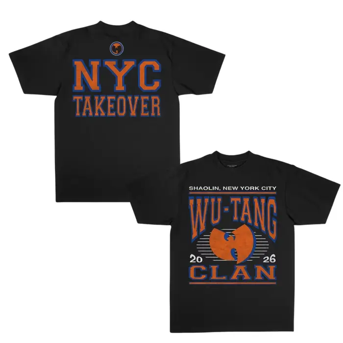 T-shirt unisexe 100% coton Wu-Tang Clan Shaolin NYC Takeover Merch 2026 pour hommes et femmes, style