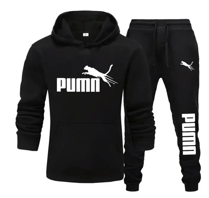Nouveau automne et hiver hommes pull à capuche + pantalon 2 pièces à la mode et à la mode fitness jo