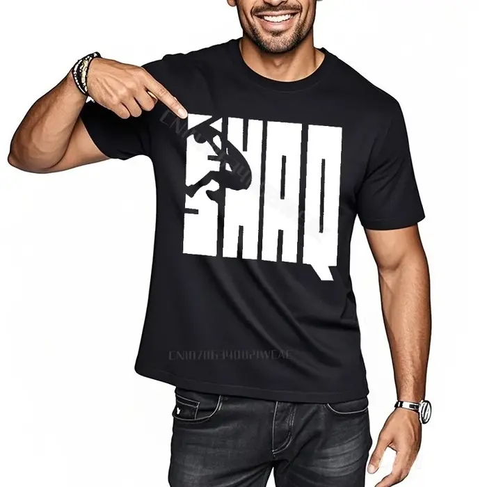 Homme T-shirt col rond col rond T-shirt audacieux Shaq Silhouette Design Vintage nouveaux Teeshirts 