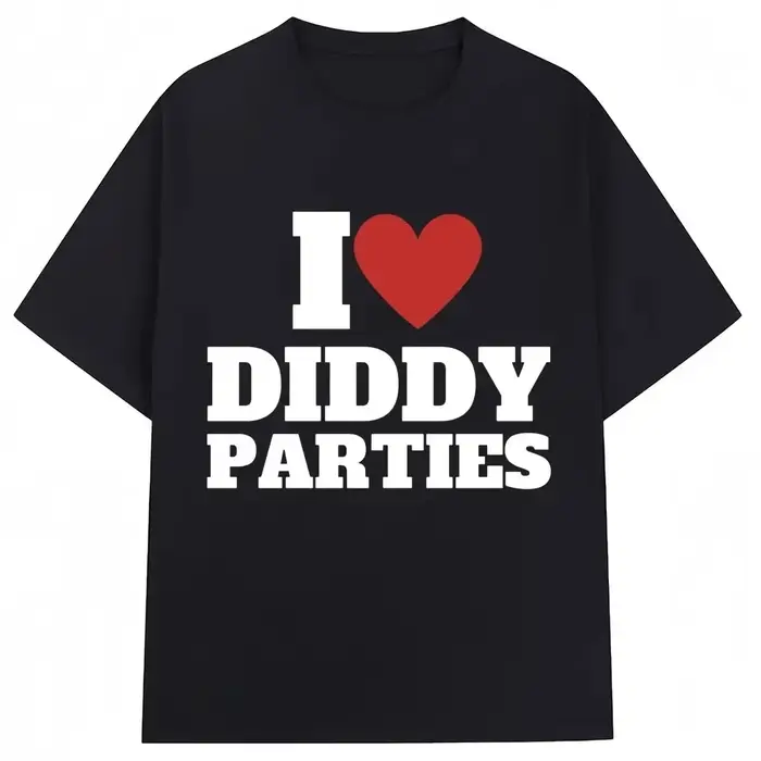 Nouveau T-shirt d'été 2026 avec slogan « I Love Diddy Parties », tee-shirt unisexe en coton pour adu