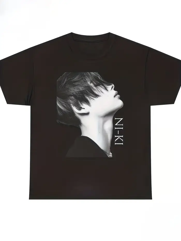 T-shirt pour homme NI-KI Art Retro Trend Portrait Character, streetwear, surdimensionné, décontracté