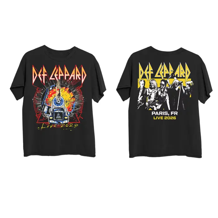 T-shirt Def Leppard Live 2026 Tour UK et EU Merch 2026