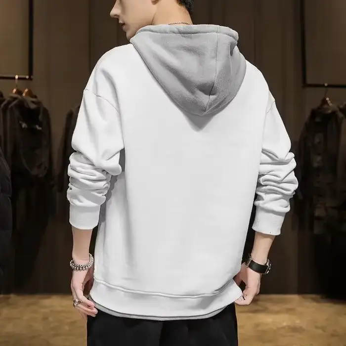 Sweat à capuche monochrome pour homme