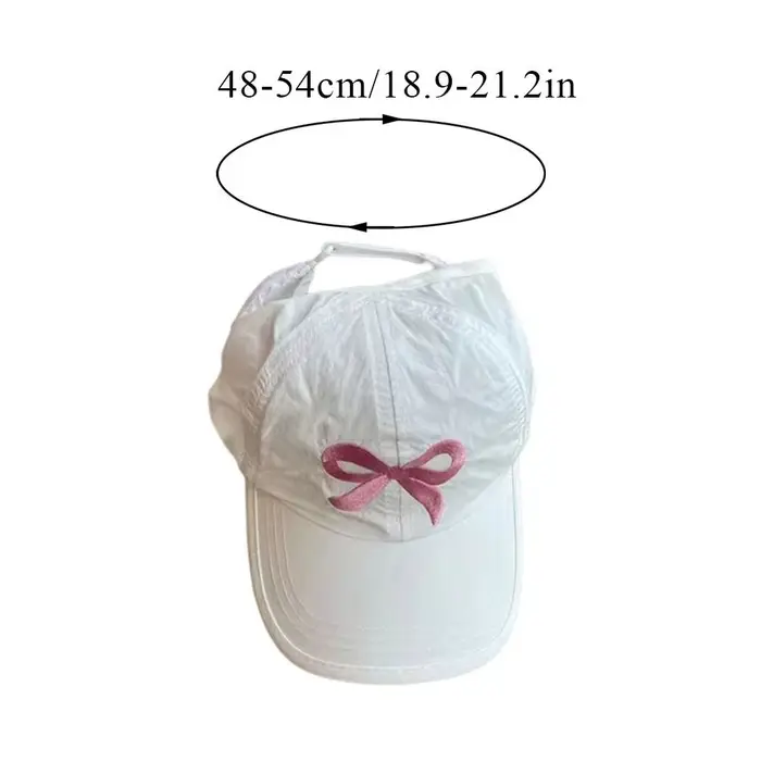Casquette de baseball brodée avec un nœud ​ ​ Conception de queue vide ​ ​ Sangle réglable ​ ​ ​ ​ Chapeau de soleil