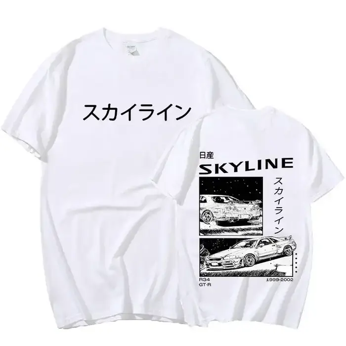 2024 mode coton T-Shirt dérive japon Anime AE86 Inifirst D été T-Shirt style décontracté R34 horizon