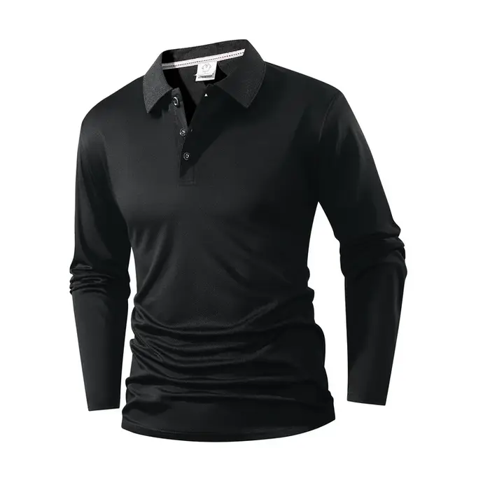 Polo ample, confortable et à la mode pour hommes, polyvalent dans les tendances printemps-automne, h