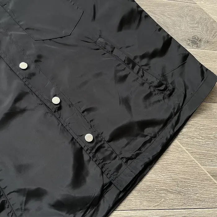 SAINT VANITY Blouson coupe-vent décontracté et élégant à manches courtes avec broderie de lettres et capuche