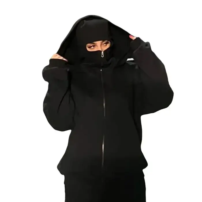 Sweat à capuche avec masque facial pour hommes