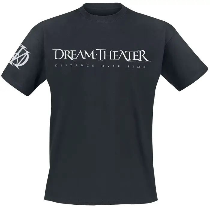 T-shirt imprimé avec logo Dream Theater Distance Over Time, t-shirt neutre décontracté 100% coton, s