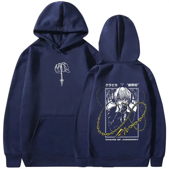 Anime Hunter X Hunter sweats à capuche Kurapika Manga graphique sweats à capuche hommes femmes vêtements manches longues pulls surdimensionnés