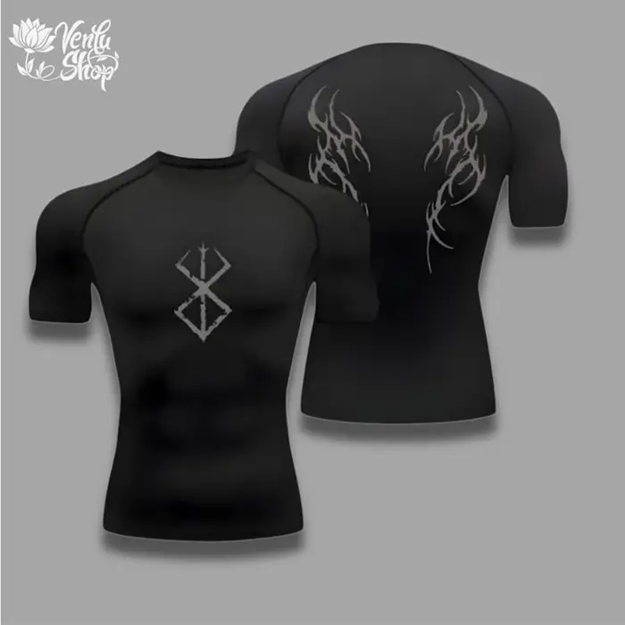 Guts Compression Chemise Berserk Anime Guts Gymwear Gymclothing Animeshirt Compresseur Muscle Gym Es