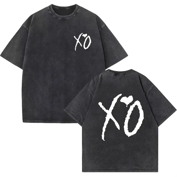 The Weeknd T-shirt lavé XO The Weeknd Merch unisexe décontracté Harajuku manches courtes t-shirts ha