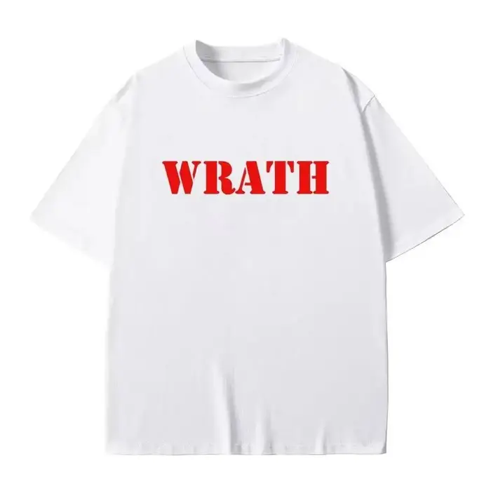 T-shirt humoristique avec logo Wrath Natural Selection, décontracté, surdimensionné, col rond, pour 