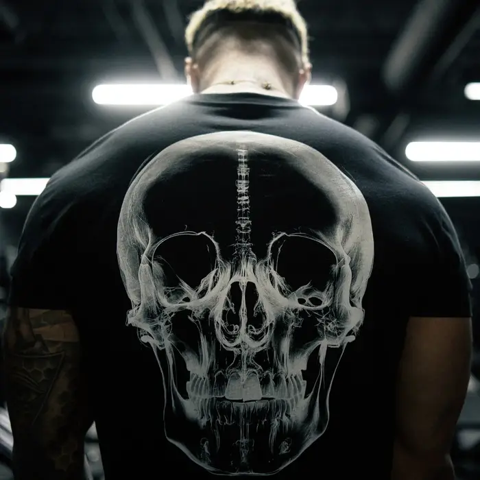 T-shirt de sport et de loisirs avec motif crâne