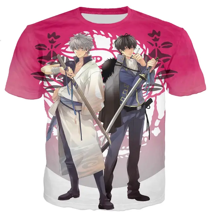 T-shirt Gintama imprimé en 3D pour hommes et femmes