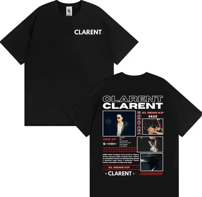 Hip Pop rappeur clair BABA YAGA 2025 Tour Merch T-shirts mode rétro à manches courtes T-shirt col ro