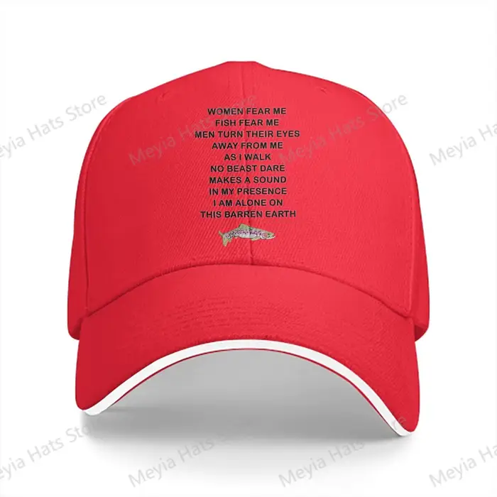 Casquette de baseball unisexe Want Me Fish, Fear Me Meme, chapeaux drôles pour hommes et femmes, vis
