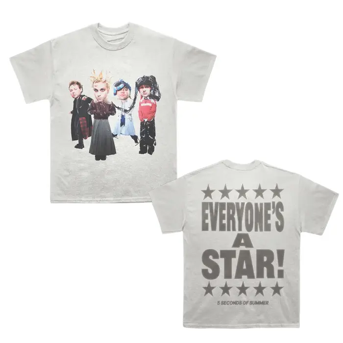 T-shirt 5 Seconds of Summer Everyone Is A Star World Tour 2026, T-shirt 5SOS, T-shirt d'été, vêtemen