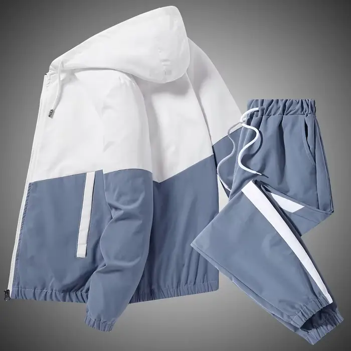 Ensemble de survêtement décontracté pour homme 2026 – Veste à capuche et pantalon de jogging 2 pièce