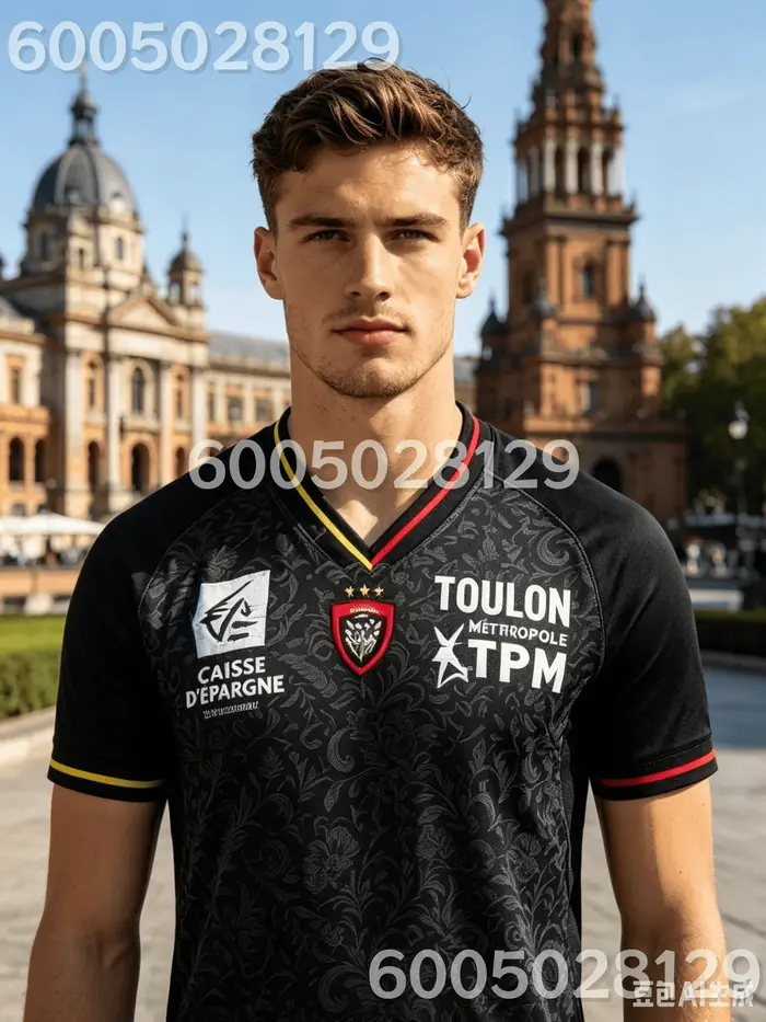 Nouveau Maillot de Rugby RCT Toulon 2026 – Troisième Tenue – T-shirt de Supporter de Football pour H