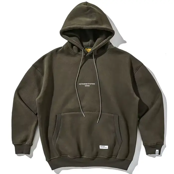 Sweat-shirt à capuche vert pour hommes, vêtements amples, Streetwear, surfit des années 90, Vintage,