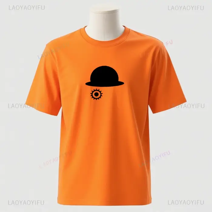 Horloge Orange Style unisexe haute qualité coton graphique t-shirts femme homme Vintage film T-shirt mode décontracté à manches courtes