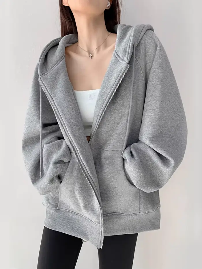Veste à capuche pour femmes, nouveau style printemps et automne 2025, cardigan à capuche, fin, ample