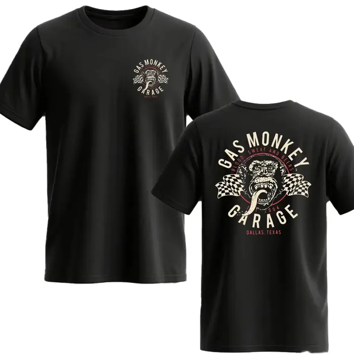 Nouveau T-shirt en coton à manches courtes pour homme Gas Monkeys Garage, décontracté d'été, essenti