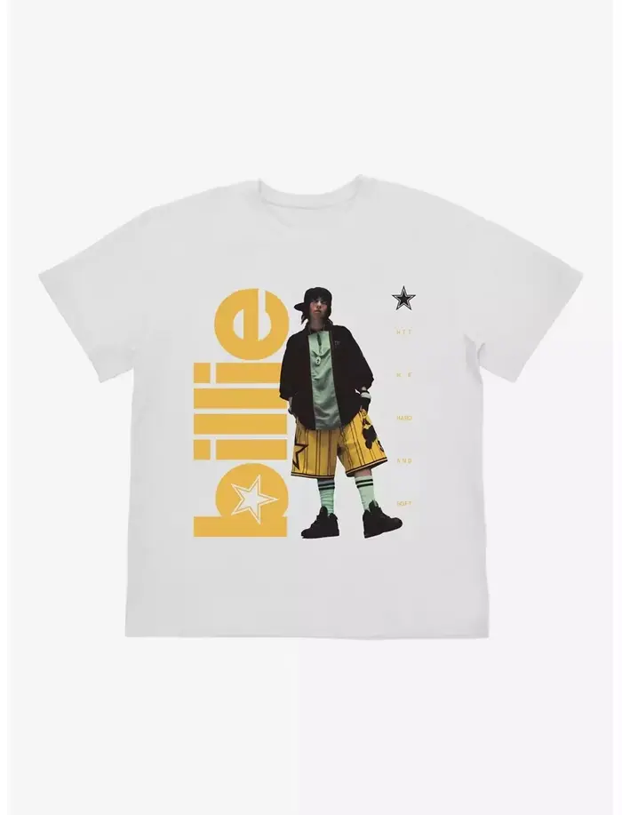 T-shirt unisexe ample en pur coton style streetwear, imprimé étoile Billie Eilish, nouvelle collecti