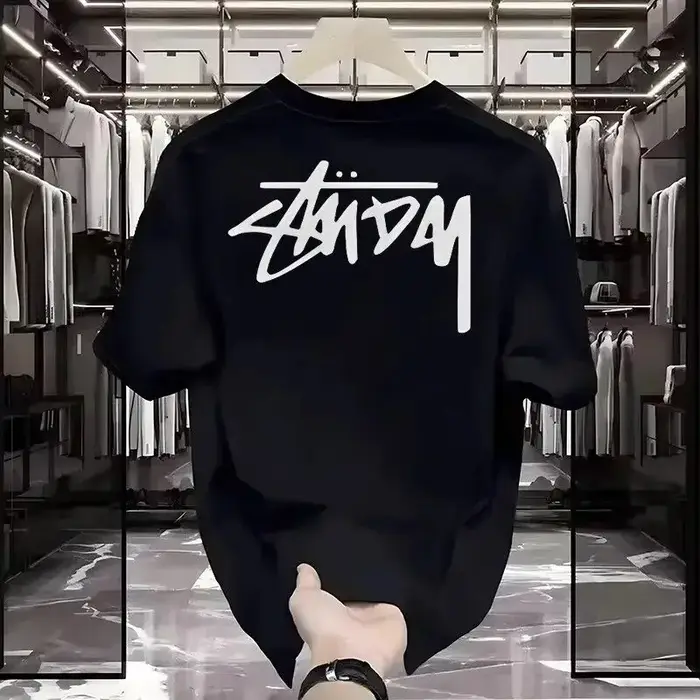T-shirt décontracté de marque tendance avec logo graffiti amusant