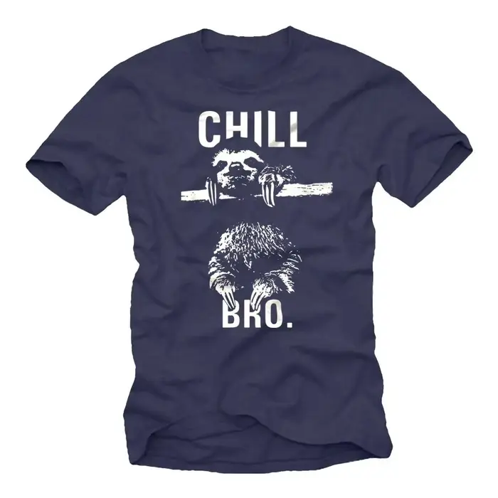 T-shirt Makaya Cool Swag avec Sloth Chill Bro pour hommes et femmes, chemise à la mode, hauts mignon