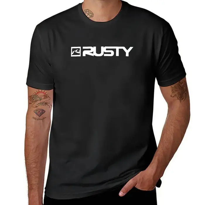 T-shirt graphique Rusty Surfwear pour hommes, grande taille, médicaments unis