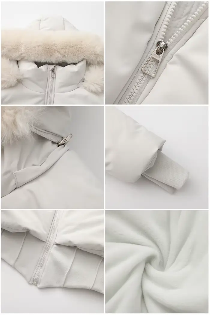 Blouson Bomber Femme 2026 à Capuche Court Veste d'Hiver