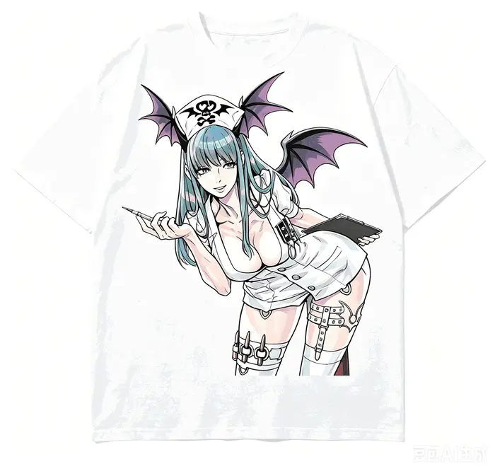 T-shirt en coton Morrigan Aensland, nouveau modèle 2026, vêtement court rétro, streetwear tendance e
