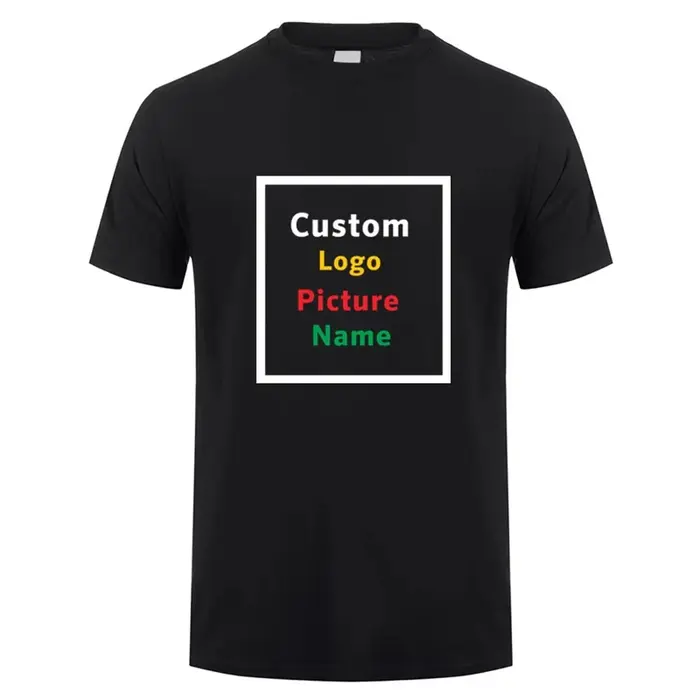 T-shirt à Manches Courtes en Tissu Polyester pour Homme, Personnalisé, avec Logo, Texte, à Personnal