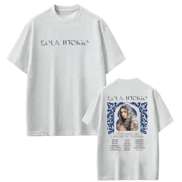 Lola Indigo Tour 2026 T-shirt graphique pour hommes et femmes, vêtements à la mode Harajuku, T-shirt
