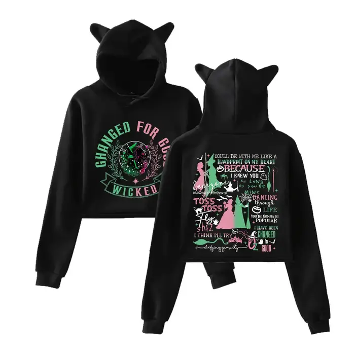 Wicked Changed For Good Defy Gravity Vintage 90s Streetwear Hoodie, Fashion Merch Hoodies, PVD for G