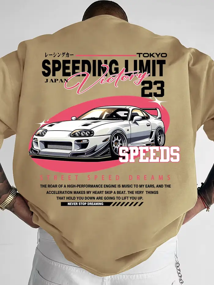 T-Shirt Tokyo JDM Supra pour hommes, Streetwear, col ras du cou, manches courtes, en Polyester, S-XX