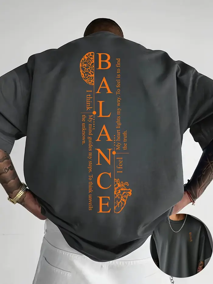 T-shirt pour homme en coton doux 100% de qualité supérieure avec impression typographique verticale 