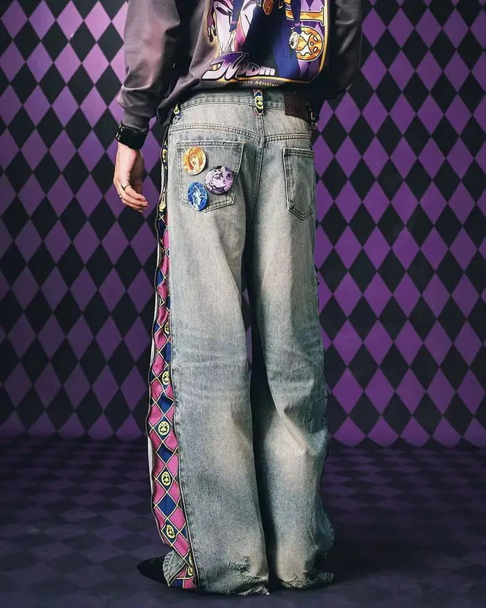 Jean baggy JoJo Anime pour hommes et femmes