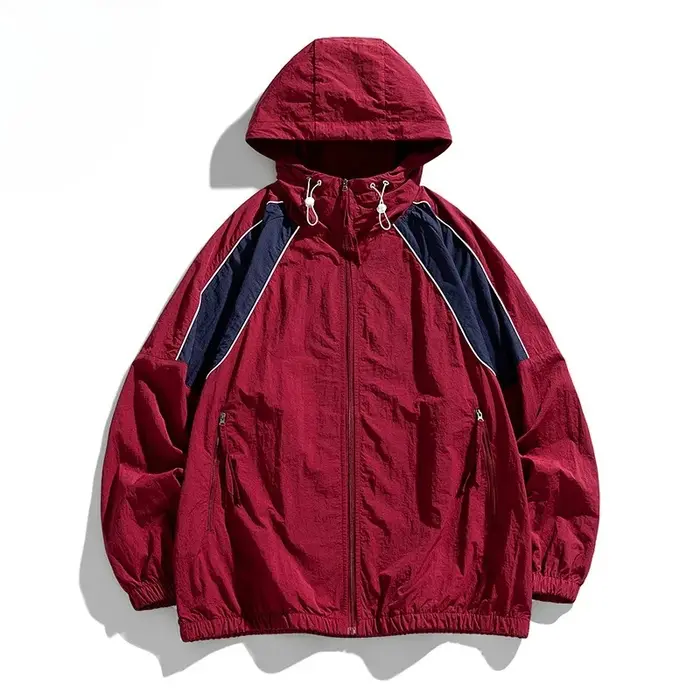 Veste coupe-vent imperméable Harajuku unisexe, veste à capuche de protection solaire d'été, vêtement