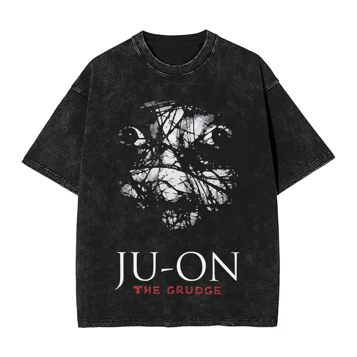 Ju-on The Grudge T-Shirt pour homme Vintage 100% coton T-shirt col rond manches courtes T-shirt idée