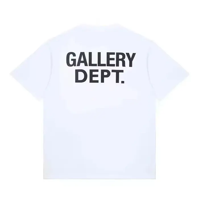 Gallery Dept. T-shirt à manches courtes en pur coton imprimé lettres, style streetwear américain, co
