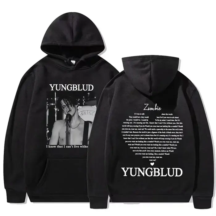 Sweat-shirts à capuche pour hommes Yungblud & Zombie Rock Band
