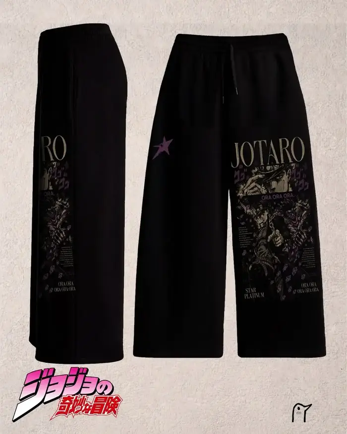 Pantalon Jojo Bizarre Adventure Y2k, pantalon baggy pour hommes, taille élastique, streetwear, hip h